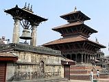 Kathmandu Patan Durbar Square 07 Taleju Bell, Hari Shankar Temple, King Yoganarendra Malla Column 